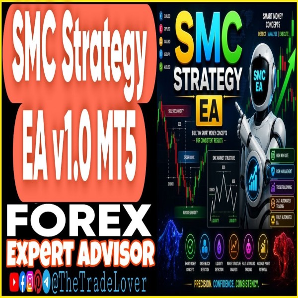 SMC Strategy EA v1.0 MT5 + Presets (Works on Build 5800) | Forex Robot | MT5 Expert Advisor - The Trade Lovers