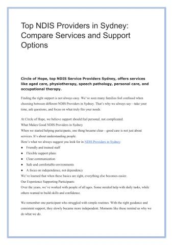 NDIS Providers Sydney | Trusted Disability Support Services