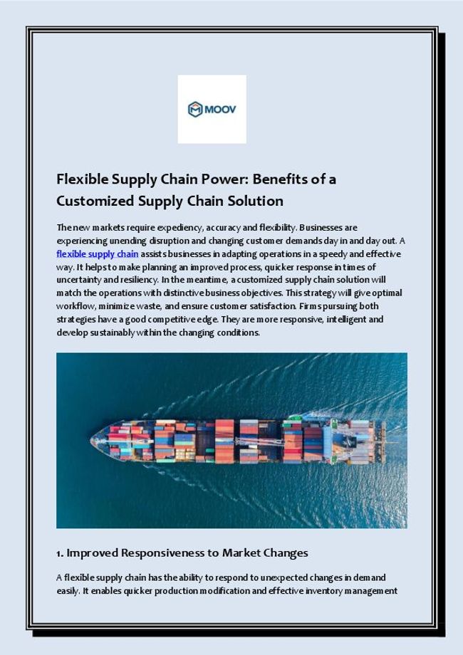 Flexible Supply Chain | PDF Host