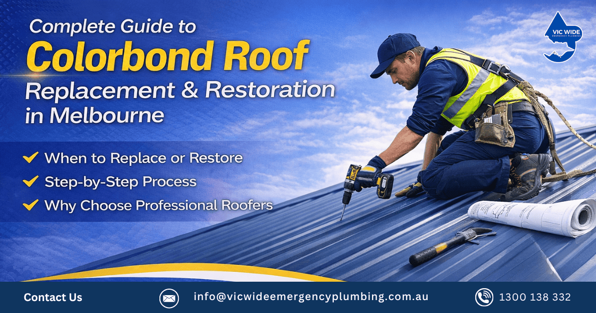 Colorbond Roof Replacement & Restoration | Vic Wide Plumbing