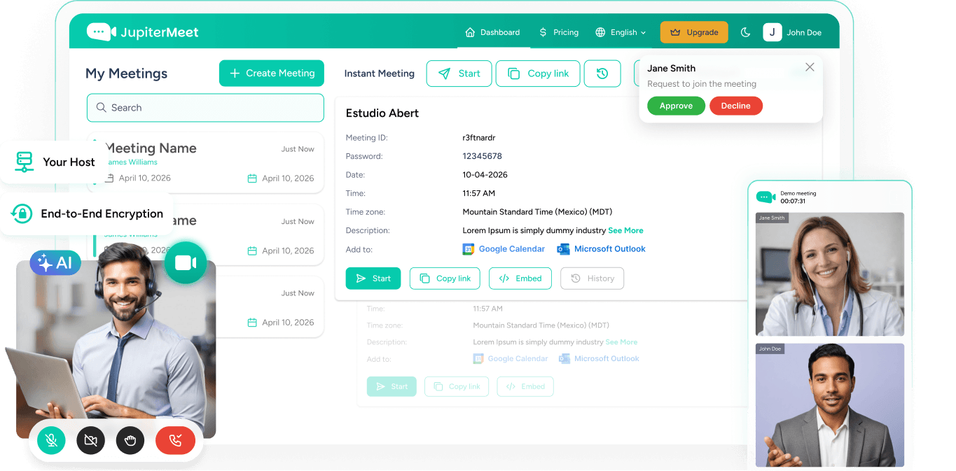 HD Video Conference Software with AI Meeting Intelligence – JupiterMeet