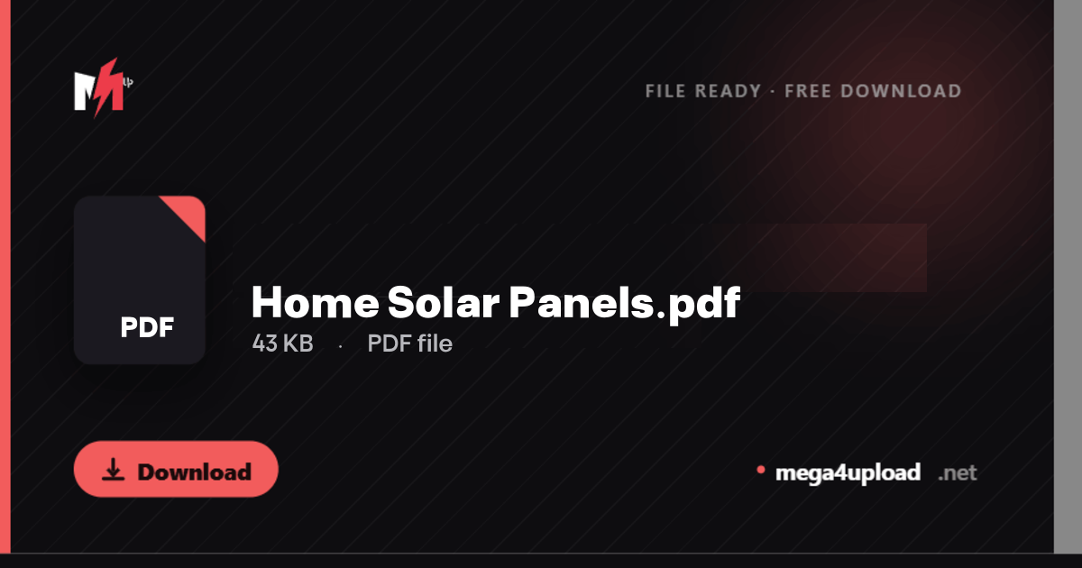 Download Home Solar Panels pdf