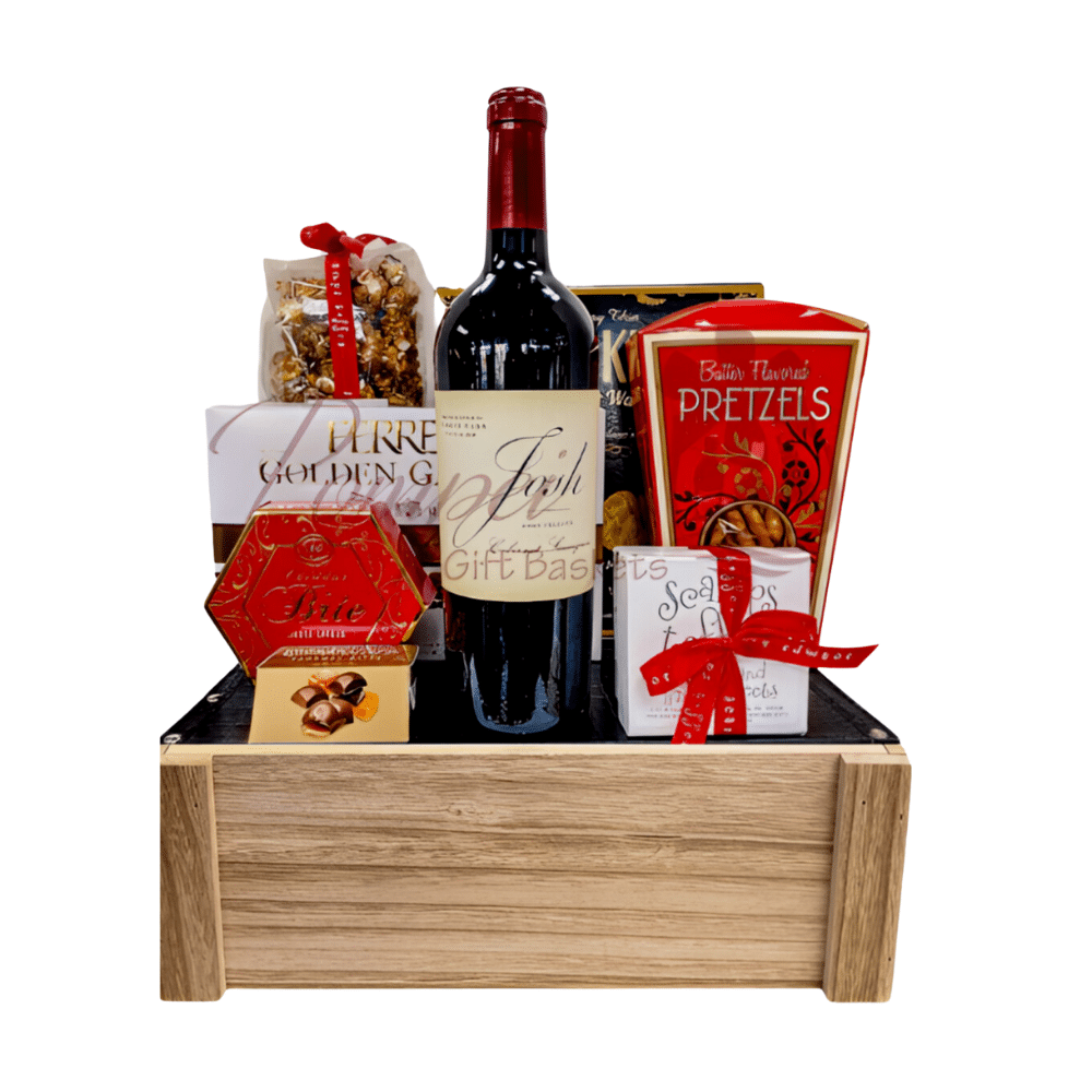 Joyous Josh Cellars Wine Gift Basket - Pompei Gift Baskets
