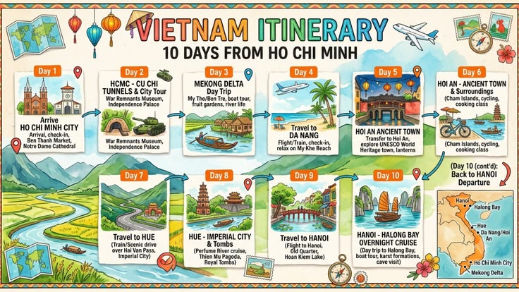 vietnam itinerary 10 days from ho chi minh