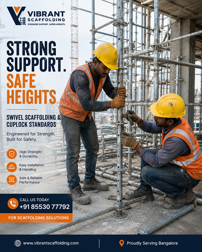 Scaffolding in Bangalore | Manufacturer, Suppliers, Cuplock Scaffolding & Rental Services