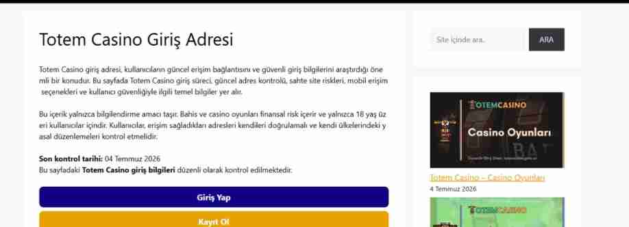 Totem Casino Güncel Giriş Cover Image