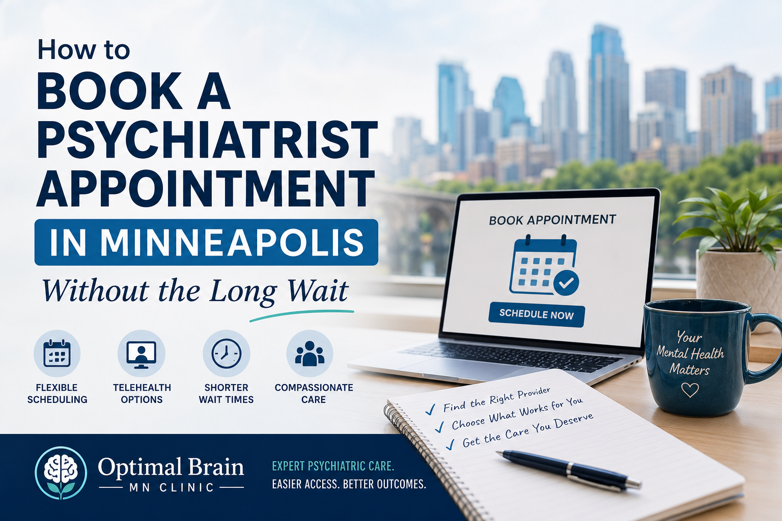 Book a Psychiatrist Appointment in Minneapolis