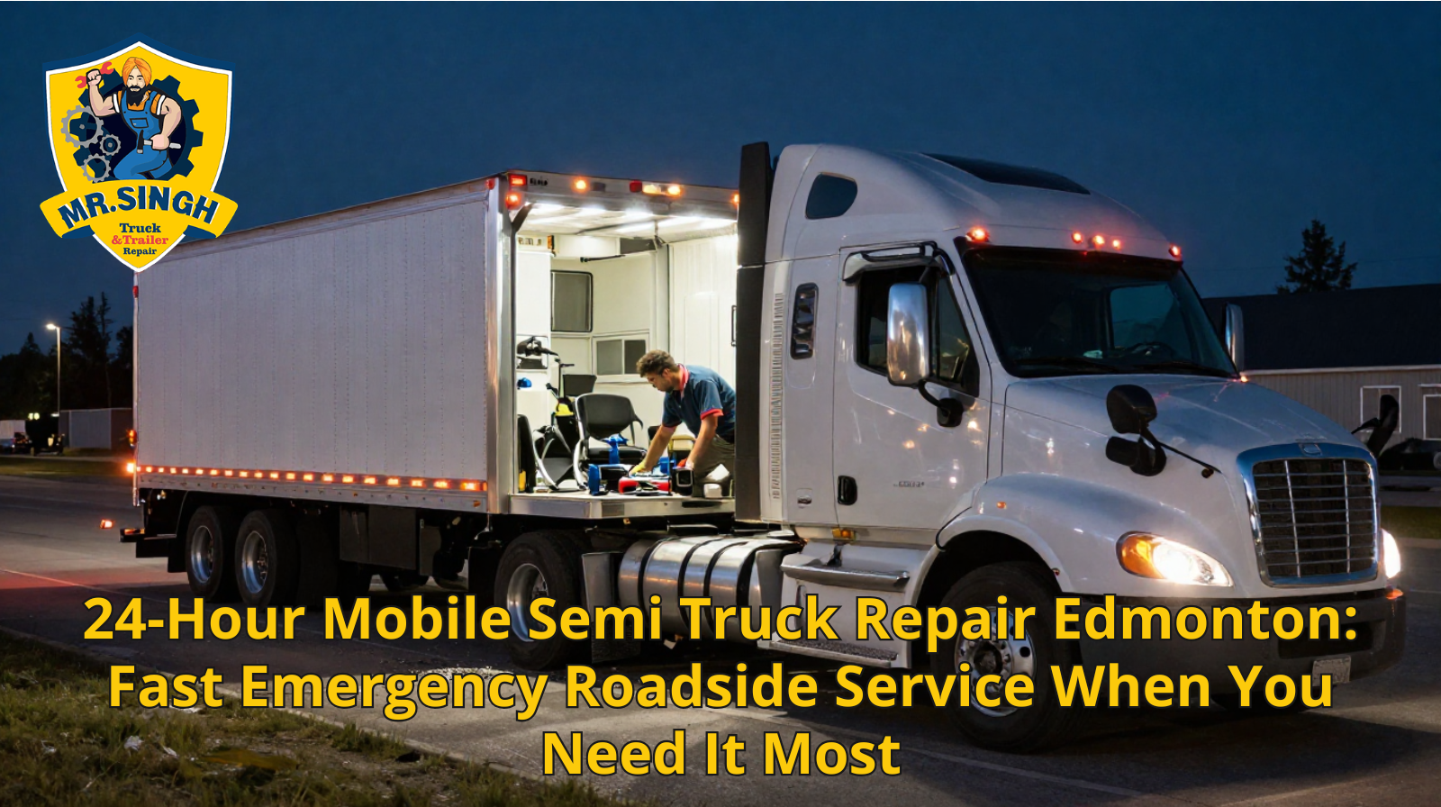 Mobile Semi Truck Repair Edmonton | 24-Hour Roadside Help