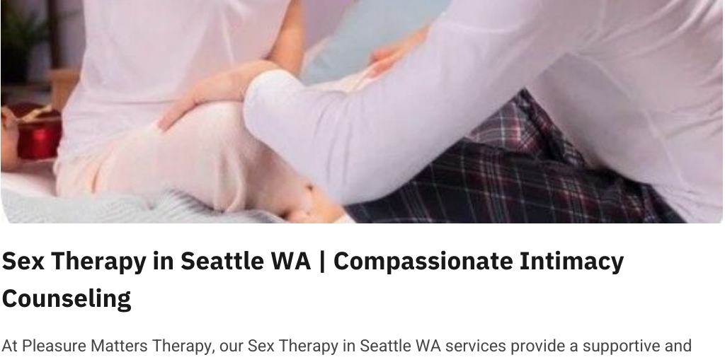 Marriage Counseling Seattle by Pleasure Matters Therapy - Infogram