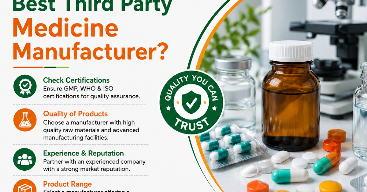 How Do You Choose the Best Third Party Medicine Manufacturer?