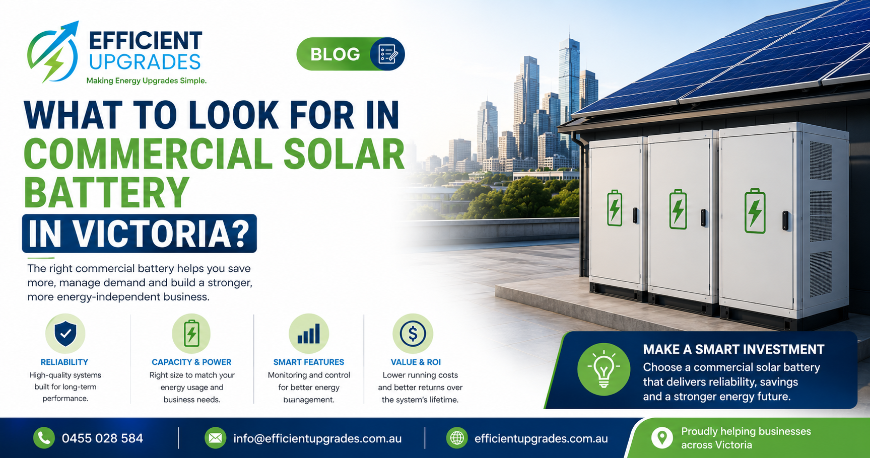 How to Choose the Right Commercial Solar Battery in Victoria