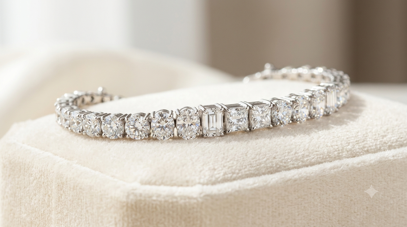 What Diamond Shape Looks Best in a Tennis Bracelet? Compare Round,...
