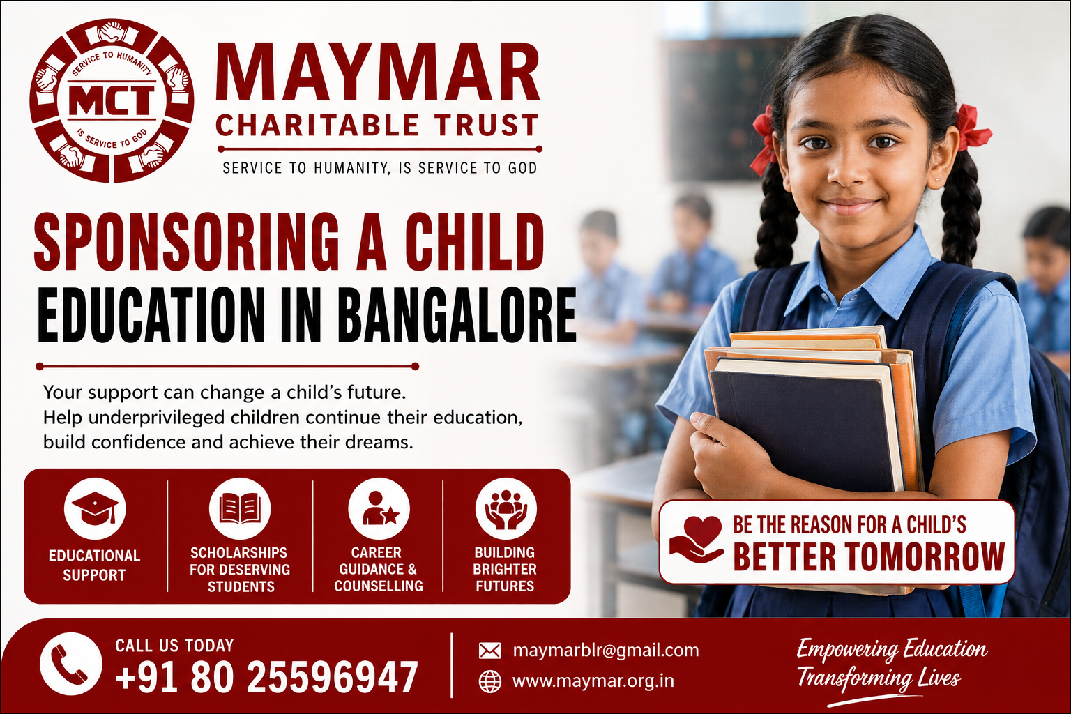 Sponsoring A Child Education in Bangalore: How MAYMAR Charitable Trust Empowers Future Generations – Site Title