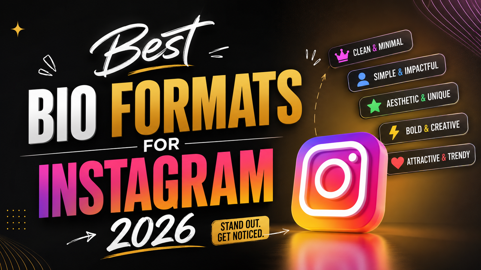 12 Best Bio Formats For Instagram Profile 2026 - GGBioGoals