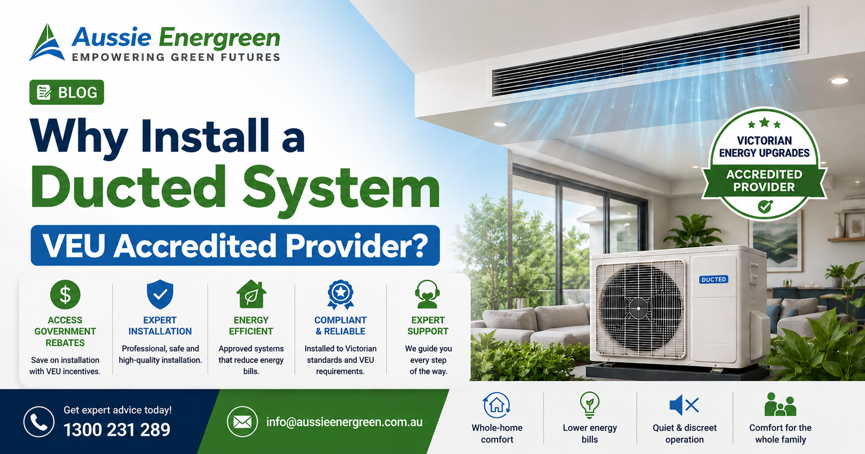 Choose VEU Accredited Provider for Ducted Air Conditioning