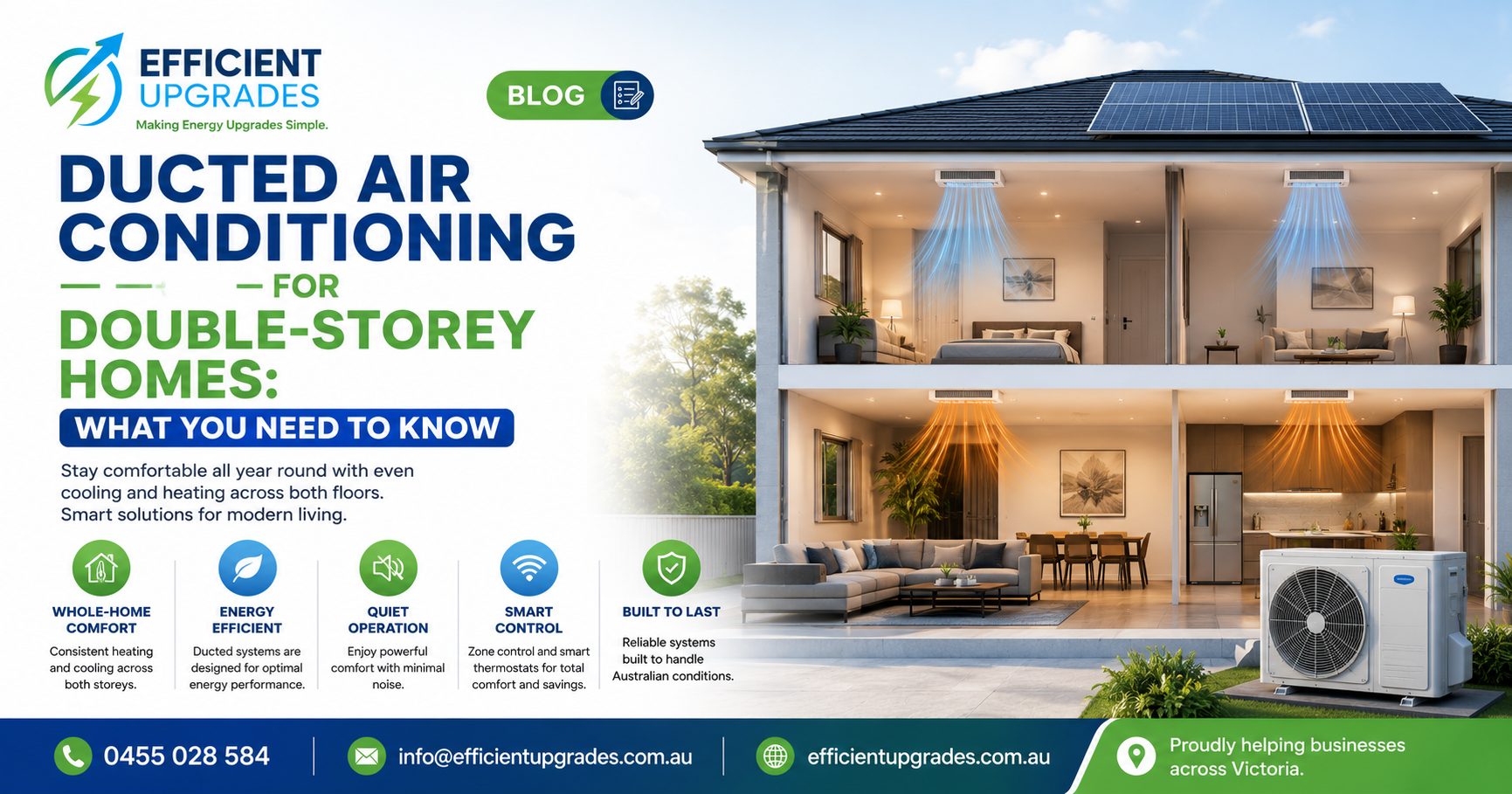 Ducted Air Conditioning for Double-Storey Homes | Efficient Upgrades