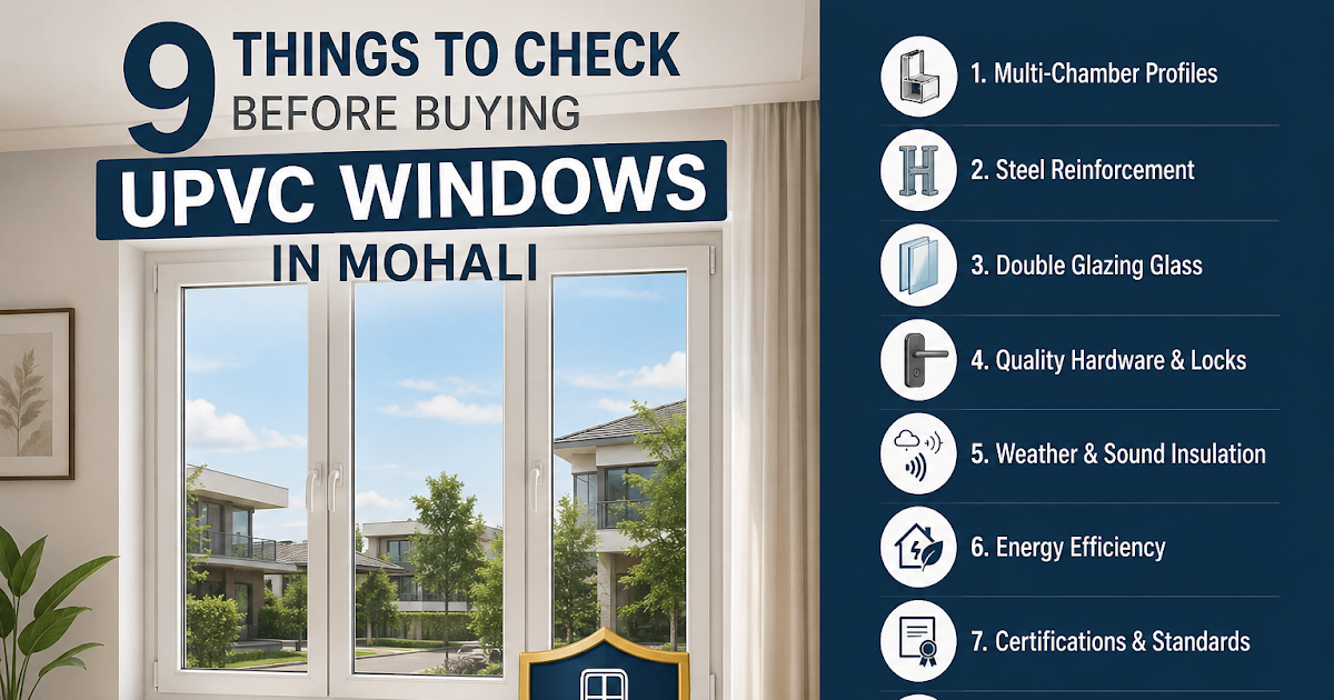 9 Things to Check Before Buying UPVC Windows in Mohali