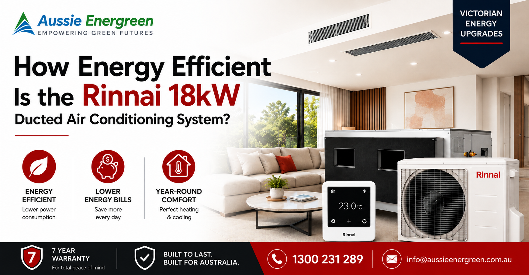 Energy Efficient Is the Rinnai 18kW Ducted Air Conditioning System