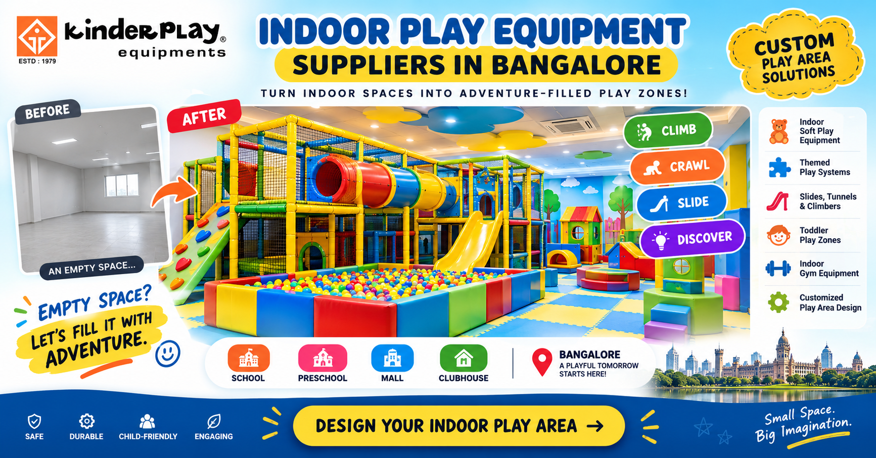 How Can You Create an Engaging Indoor Play Space for Children in Bangalore? – kinderplayequipments9