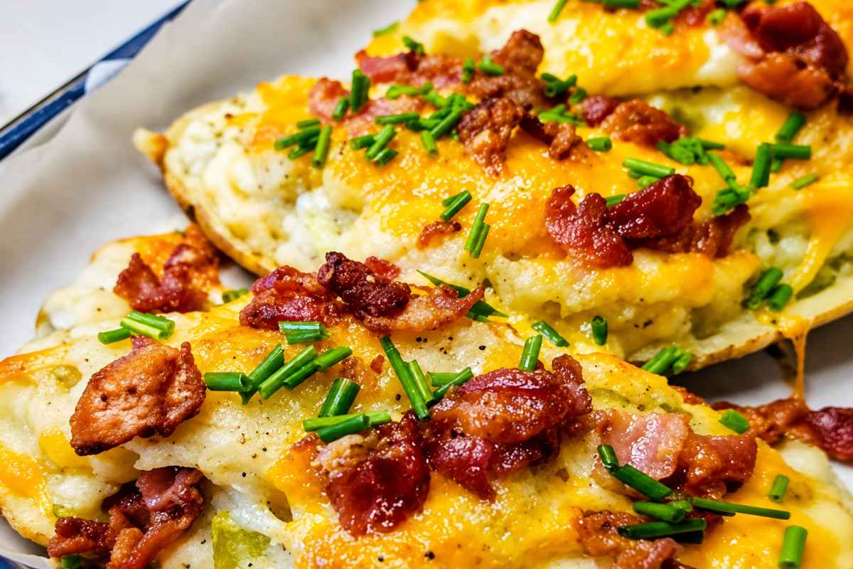 Loaded Baked Potatoes | Oven Baked American Classic Recipe