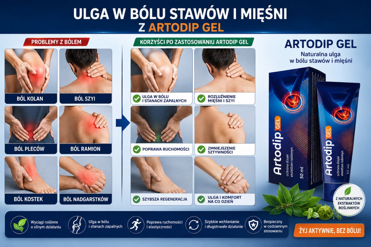 Żel Artodip – Profesjonalne rozwiązanie do łagodzenia bólu stawów