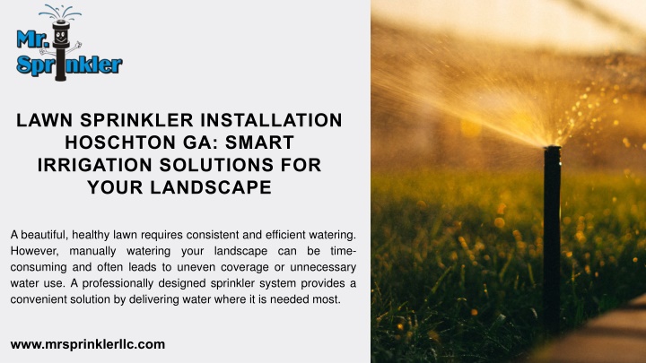 PPT - Lawn Sprinkler Installation Hoschton GA Smart Irrigation Solutions for Your Landscape PowerPoint Presentation - ID:14922089