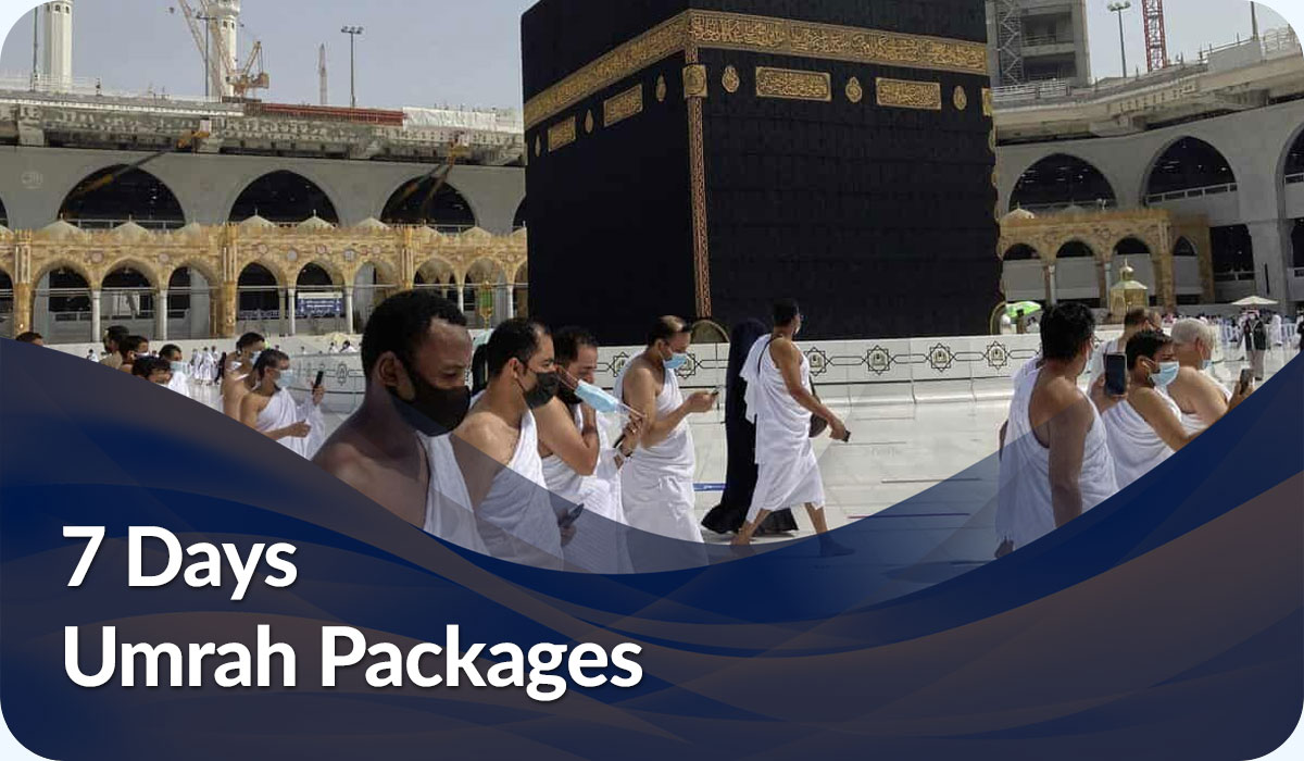 Umrah package for 7 days price from Pakistan 2026. Book now!