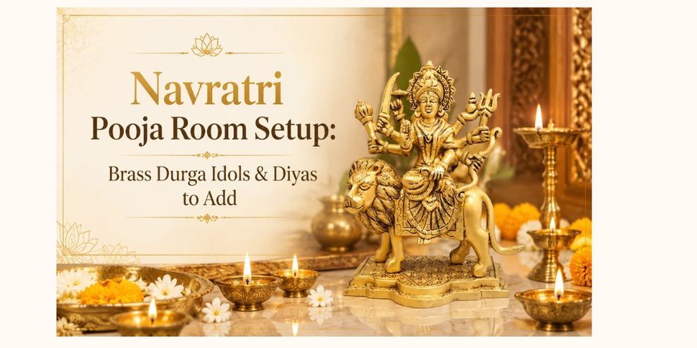 Navratri Pooja Room Setup: Brass Idols & Diyas to Add