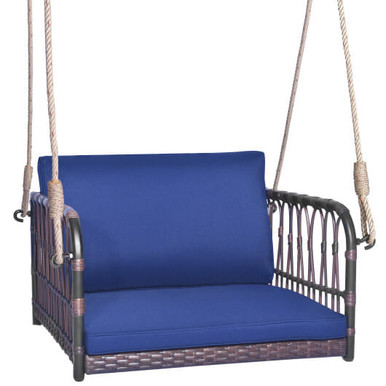 Outdoor Hanging Chair with Cushion | Single Person Swing Seat