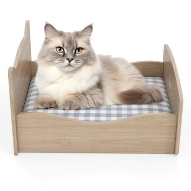 Luxury Elevated Pet Bed Frame for Dogs & Cats | Walnut