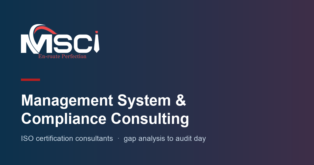 ISO Certification Consultants | India, GCC & 30+ Countries | MSCi