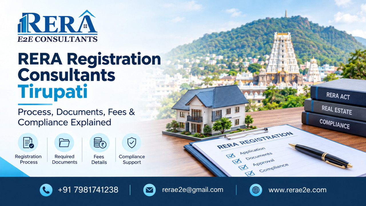RERA Registration Consultants Tirupati | Process  Fees