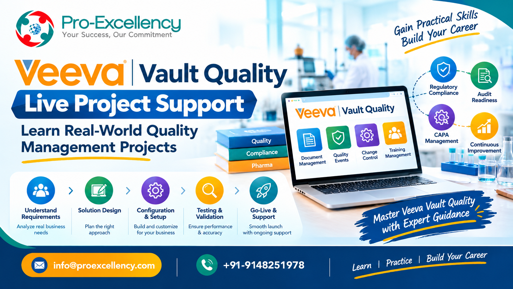 Veeva Vault Quality Live Project Support | Real-World Projects  – Proexcellency