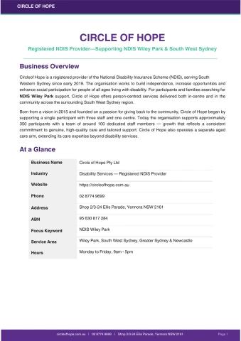 How Can NDIS Support Help Participants in Wiley Park