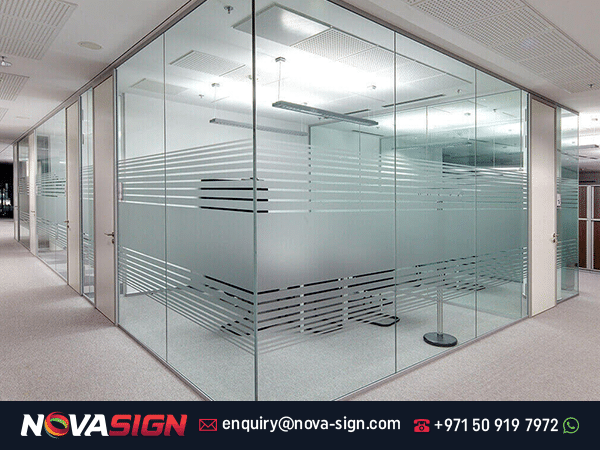 Frosted Glass Stickers Dubai | Nova Sign