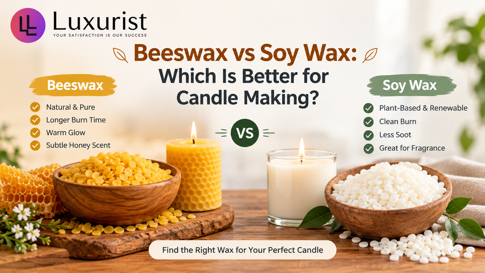 Beeswax vs Soy Wax: Which Is Better for Candle Making?