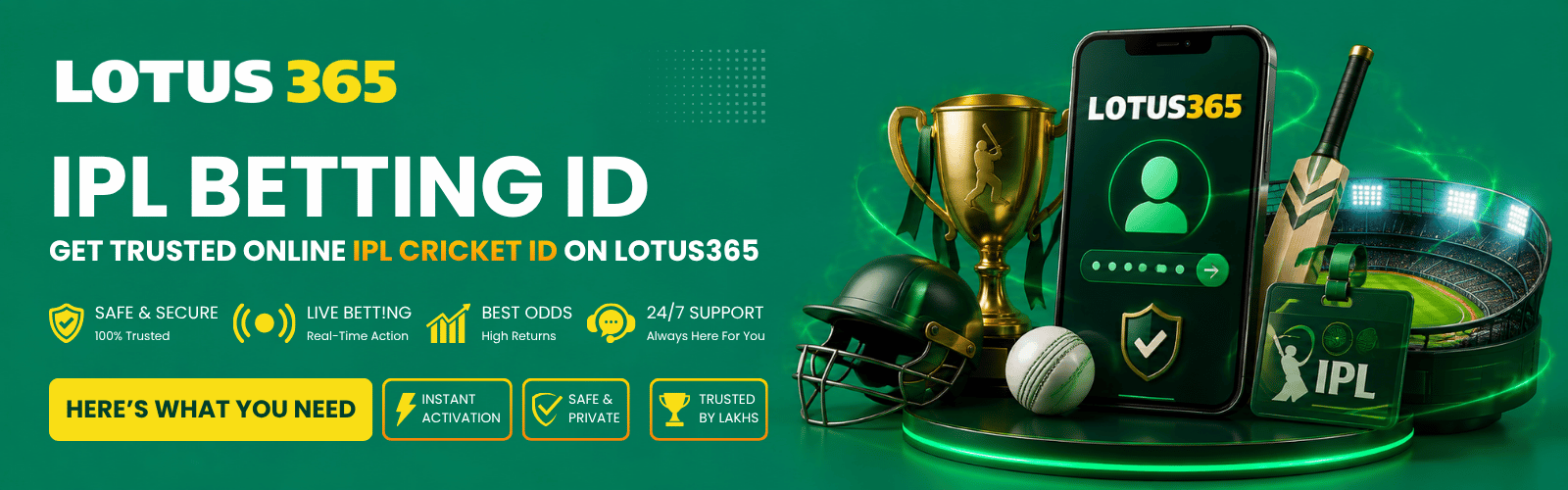 IPL Betting ID India – Get Trusted IPL Cricket ID Lotus365