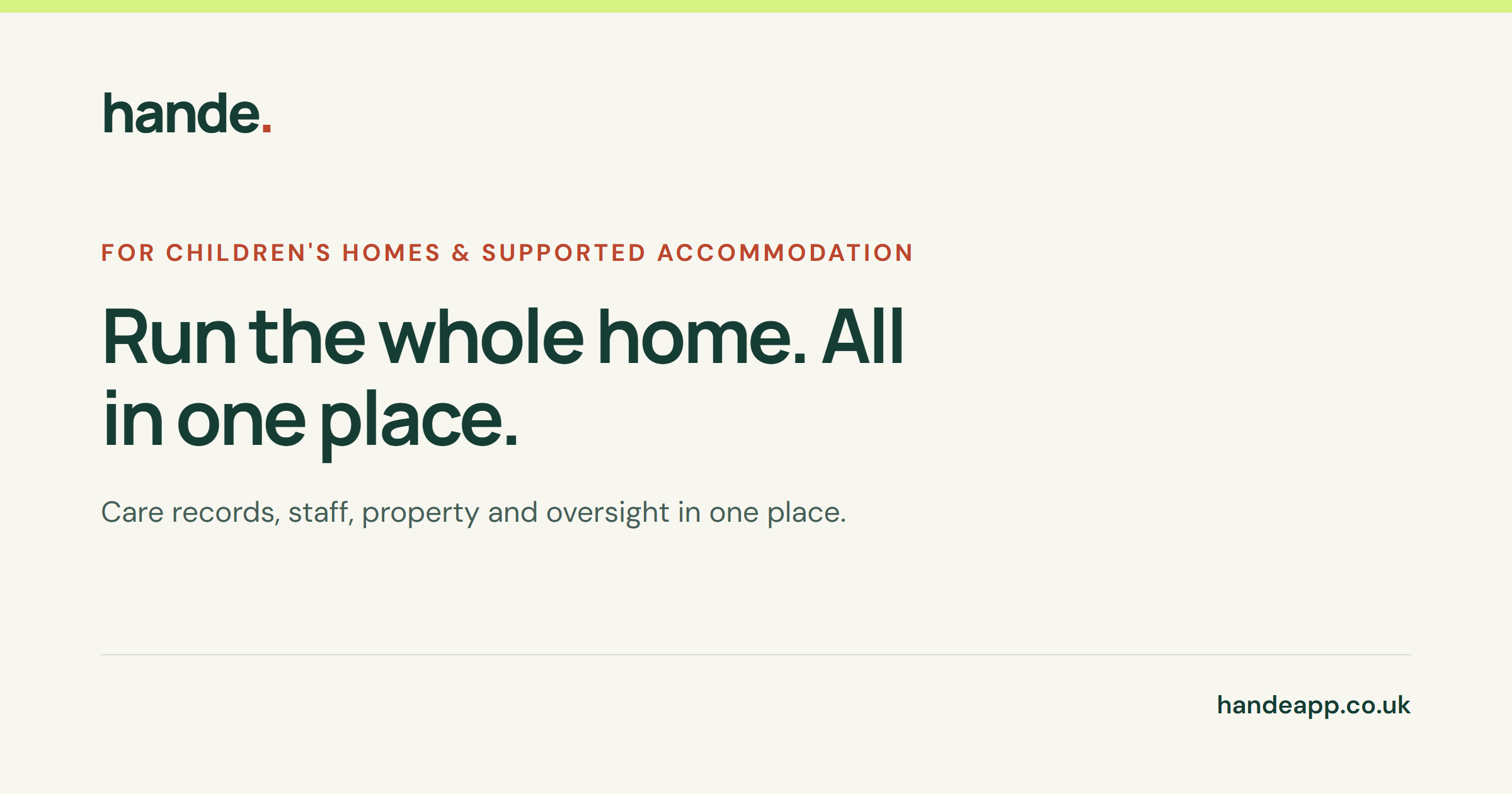 Children’s Home & Supported Accommodation Software | Hande