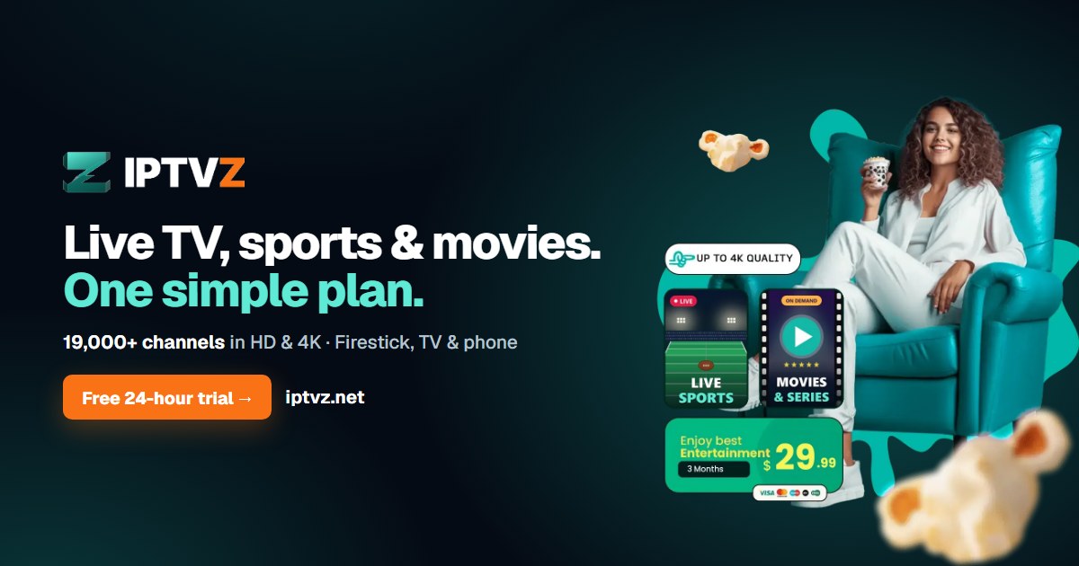 IPTV Service USA: Live TV, Sports & Local Channels | IPTVZ
