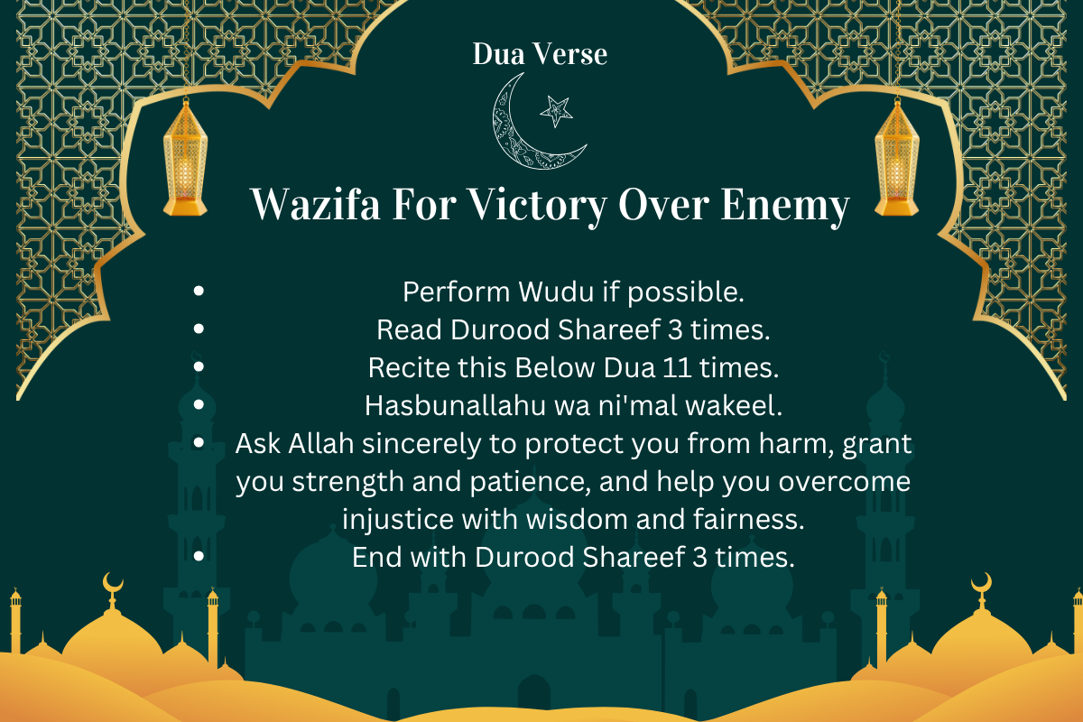 Wazifa For Victory Over Enemy – Dua Verse