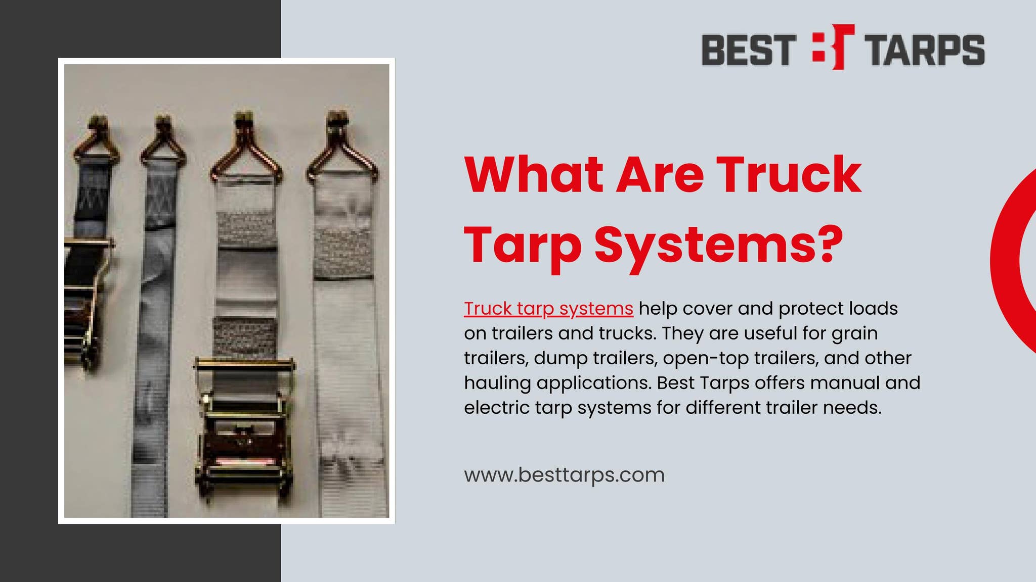 Easy Truck Tarp Systems for Grain and Dump Trailers