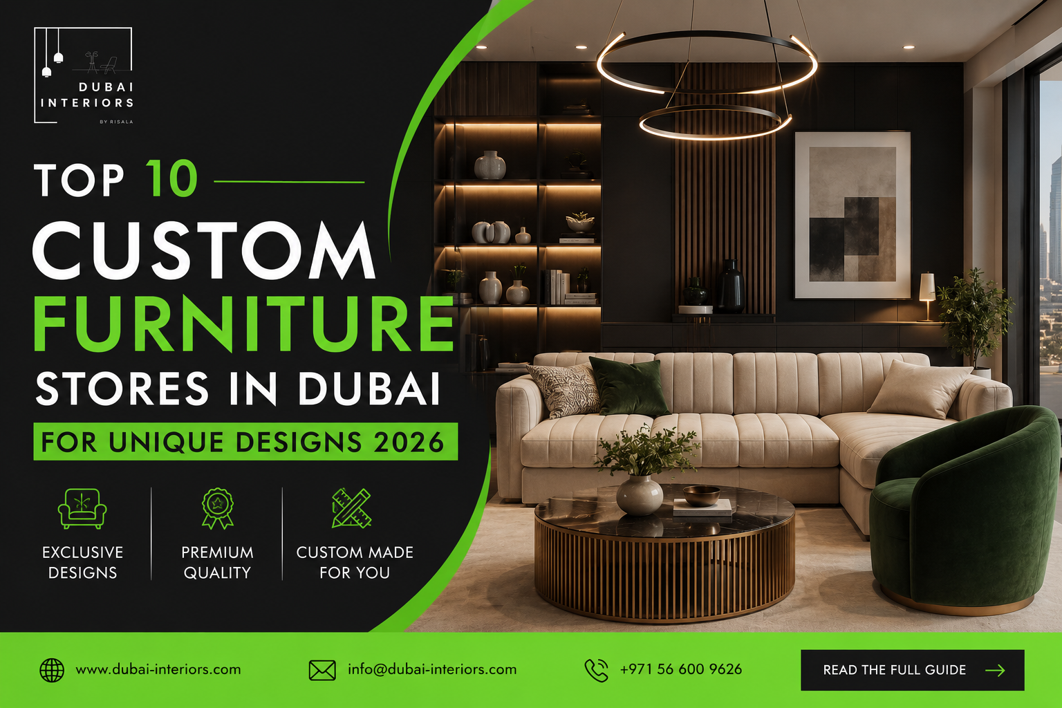 Top 10 Custom Furniture Stores in Dubai for Unique Designs 2026 - Dubai Interiors