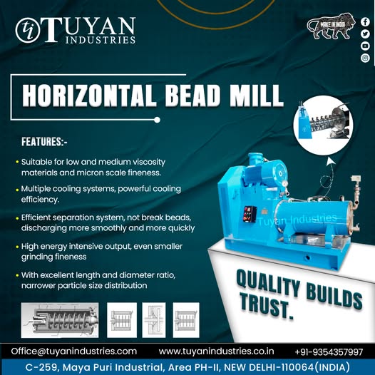 Horizontal Bead Mill - Tuyan Industries
