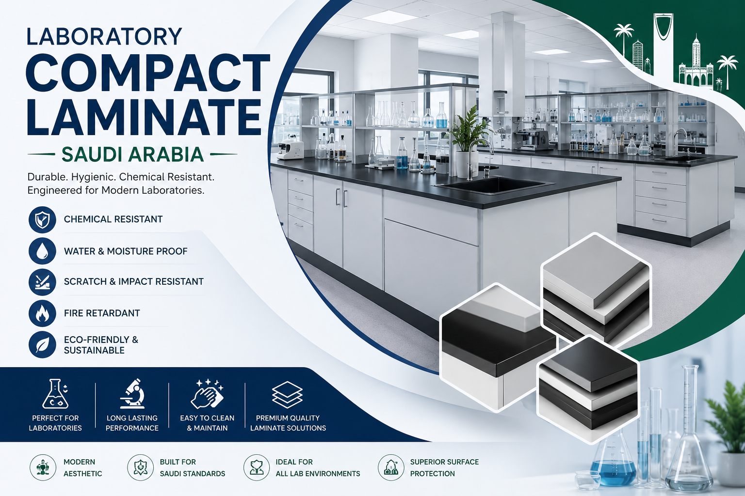 Choosing the Right Laboratory Compact Laminate for Your Saudi Arabian Facility – Ziebaq Technology