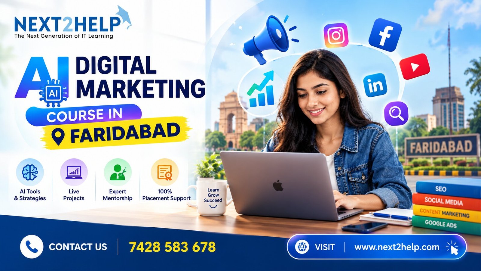 Best AI Digital Marketing Course Near Faridabad | Next2Help