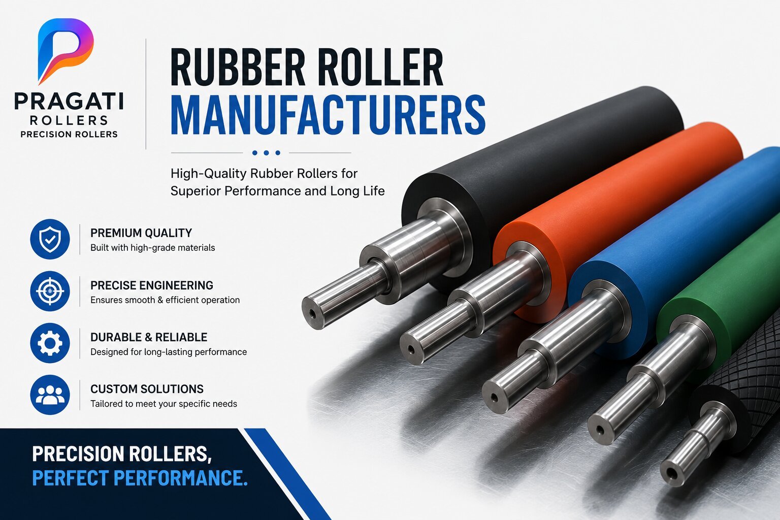 Industrial Rubber Roller | Rubber Rollers Manufacturers in India, Nepal, UAE,