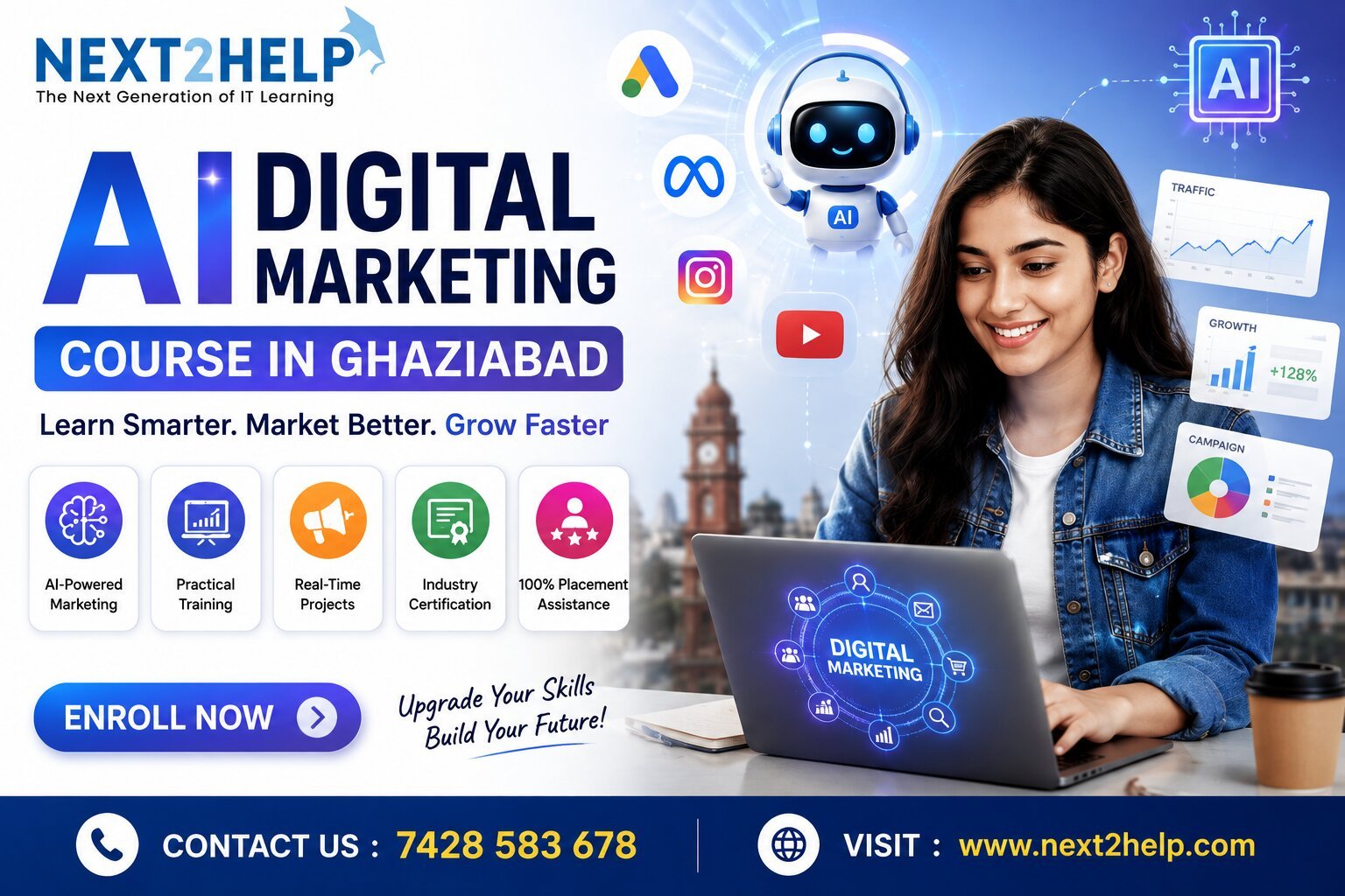 Best AI Digital Marketing Course Near Ghaziabad | Next2Help