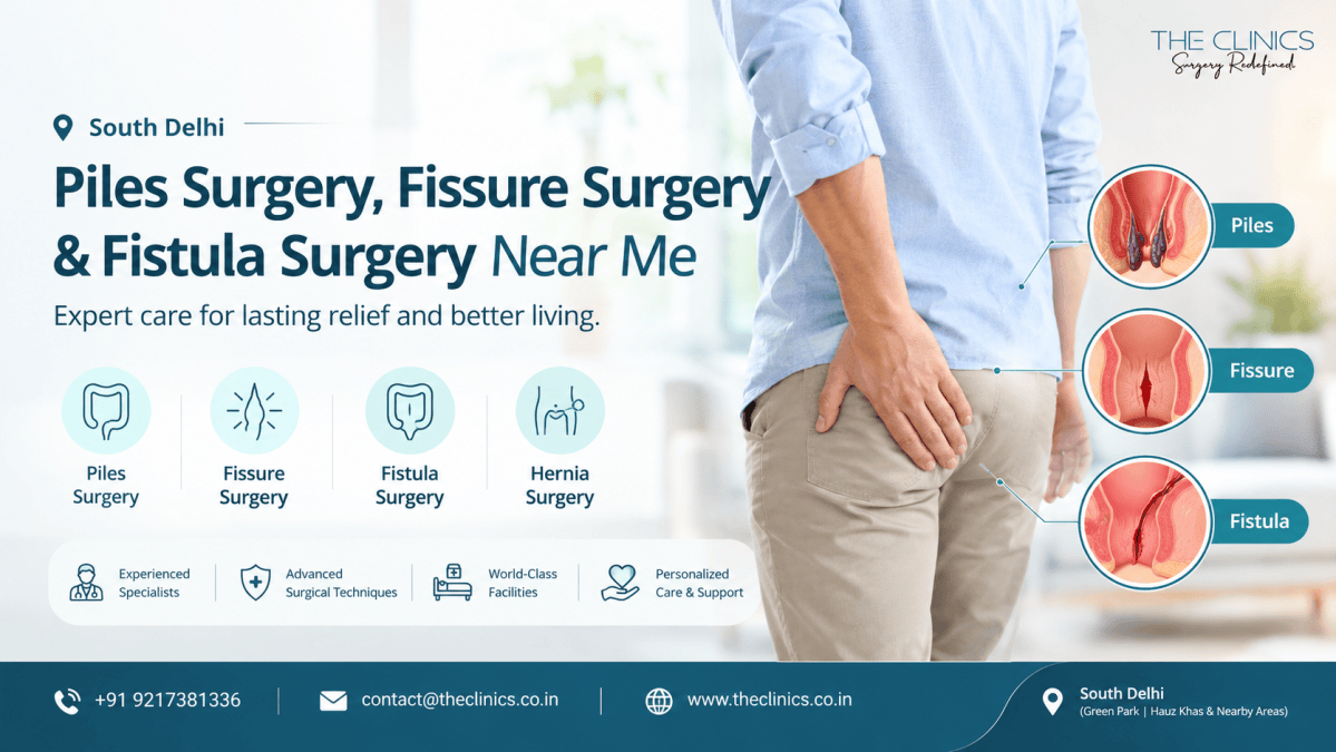 Piles Surgery, Fissure Surgery & Fistula Surgery Near Me in South Delhi – The Clinics