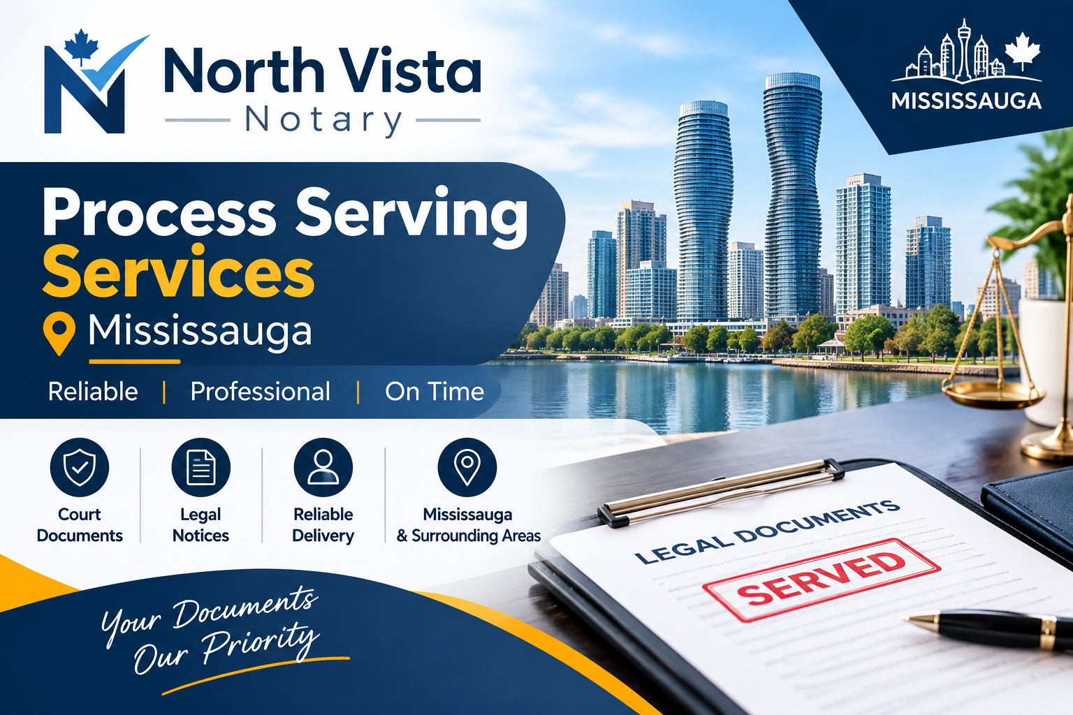 The Legal Framework Surrounding Process Serving Services in Mississauga – North Vista Notary