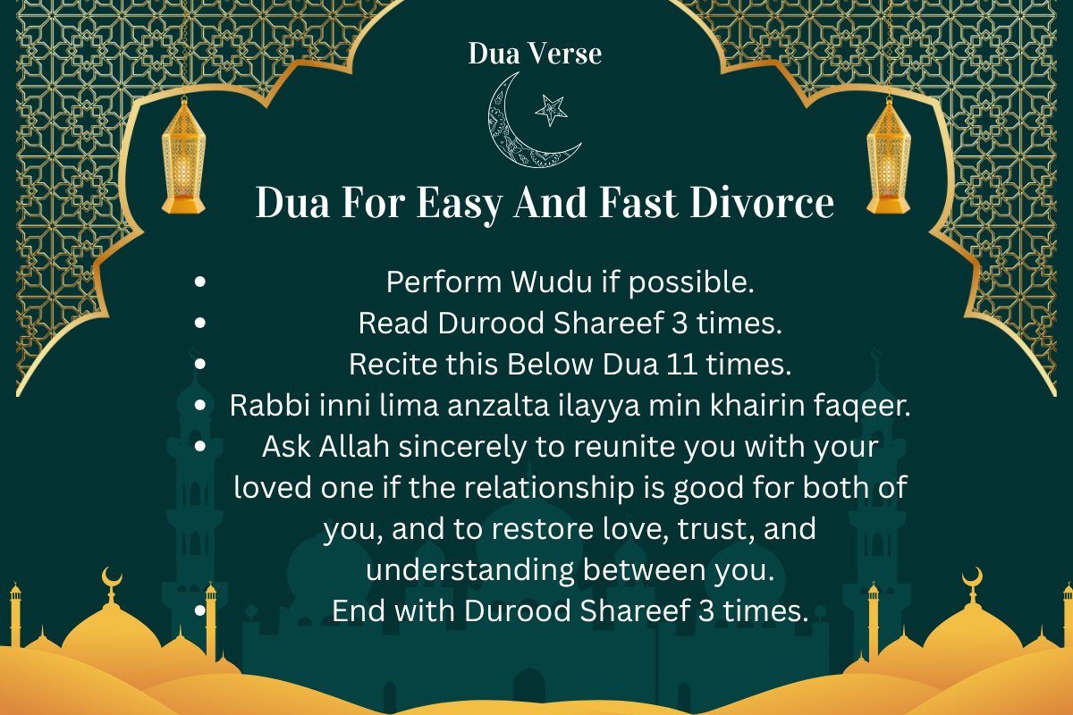 Dua For Easy And Fast Divorce – Dua Verse